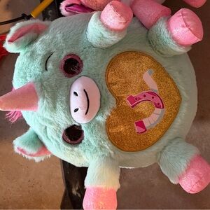Rainbocorns Green Unicorn Plush with Gold Heartl